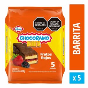 Ramo Chocoramo Barrita Frutos Rojos 5und Cont. Neto 200g