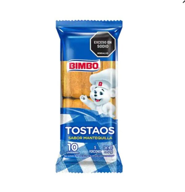 Tostaos Sabor Mantequilla 10 Und x 150g