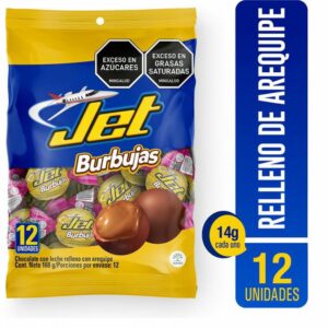 Burbujas Jet Con Arequipe Bolsa 12und X168g