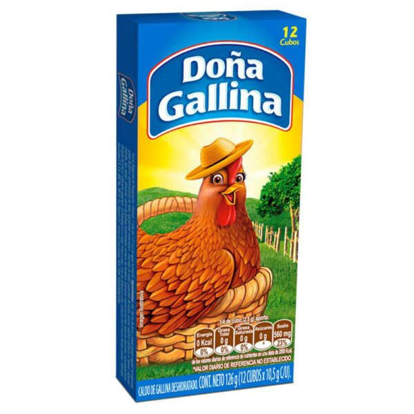 Caldo de Gallina Doña Gallina 12 Cubos X126g