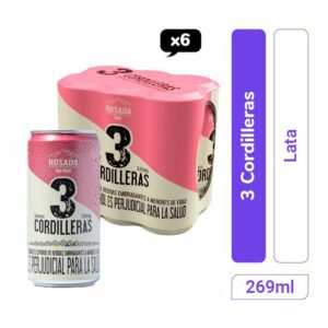 Cerveza 3 Cordilleras Rosada Lata 269ml x 6 Unds