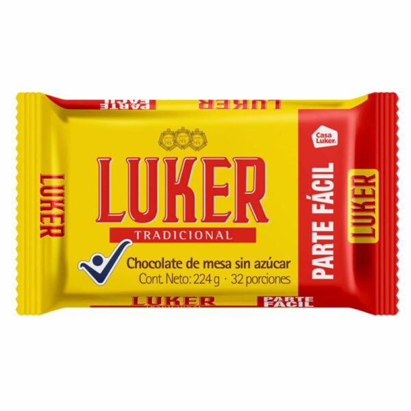 Chocolate Luker Tradicional Sin Azucar x 224g