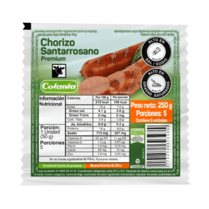 Chorizo Colanta Santarrosano Premium 5Unds x250g