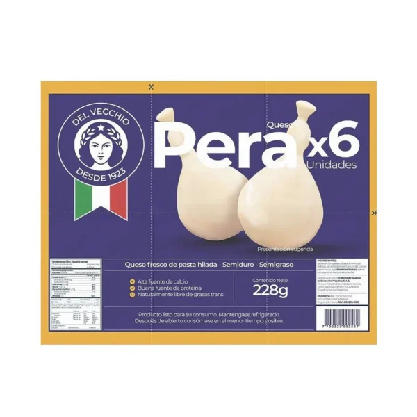 Queso Del Vecchio Pera Snack 6unds x38g c/u