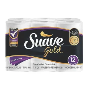 Papel Higiénico Suave Gold x12 Rollos (3 Hojas)