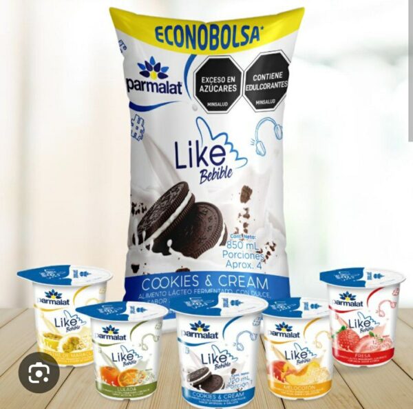 Yogurt Parmalat Like Bebible Cookies and Cream Bolsa x850ml