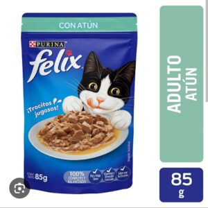 Comida Humeda Para Gato FELIX Pouch Adulto Con Atun x85gr