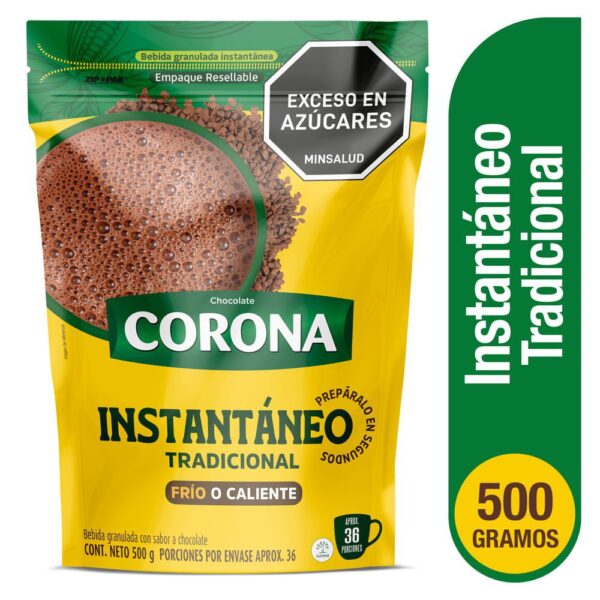 Chocolate Corona Instantáneo Tradicional Doypack X 500g