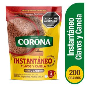 Chocolate Corona Instantaneo Clavos Y Canela Doypack X200g