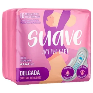 Toallas Protectoras Suave Active Care Delgada Con Alas x10und