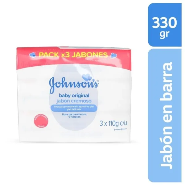Jabon Cremosa Johnson Bebe Original X3und 110g C/U