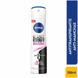 Desodorante Nivea Black & White Invisible En Aerosol x150ml