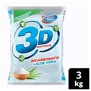 Detergente En Polvo 3D Multiusos Aloe Vera x 3Kg