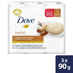 Jabon Dove Karite Perfume  Mantenga de Karite y Vainilla 3Und X90g C/U