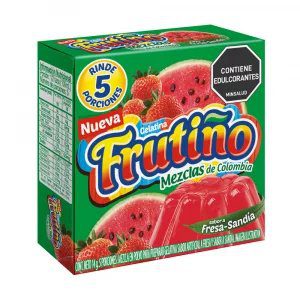 Gelatina Frutiño Sabor Fresa Sandia x14gr