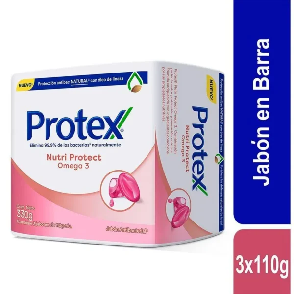 Jabón Para Piel Protex Nutri Protect Omega 3 3Und x110g C/U (330g)