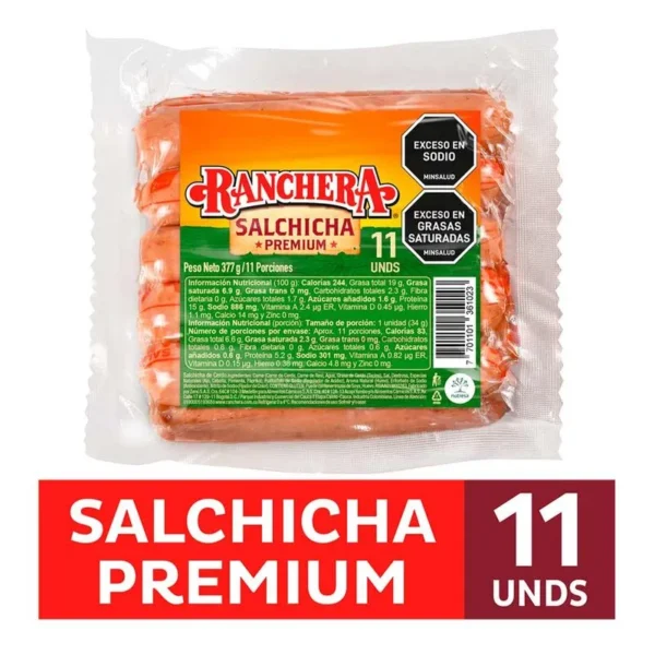 Salchicha Ranchera Premium 11unds x377g