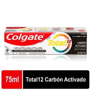 Crema Dental Colgate Total 12 Carbón Activado x75ml