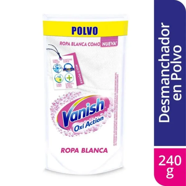 Desmanchador Vanish Oxi Action Para Ropa Blanca En Polvo x240g