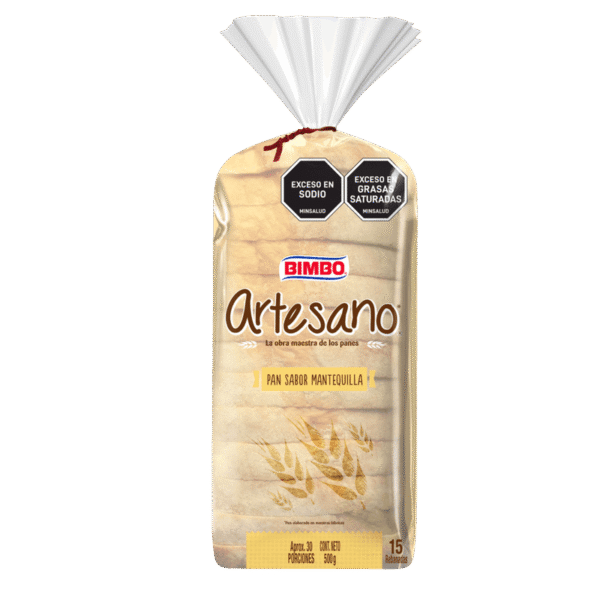 Pan Tajado Blanco Artesano Bimbo Sabor Mantequilla X500g