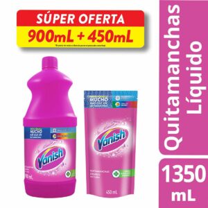 Desmanchador Vanish Para Ropa Color Botella x900ml + Repuesto x450ml