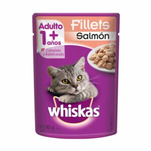 Comida Humeda Para Gato WHISKAS Pouch +1 Año Salmon x85gr