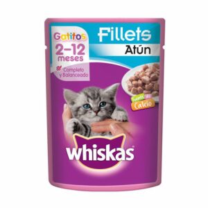Comida Humeda Para Gato WHISKAS Pouch 2-12 Meses Atun x85gr