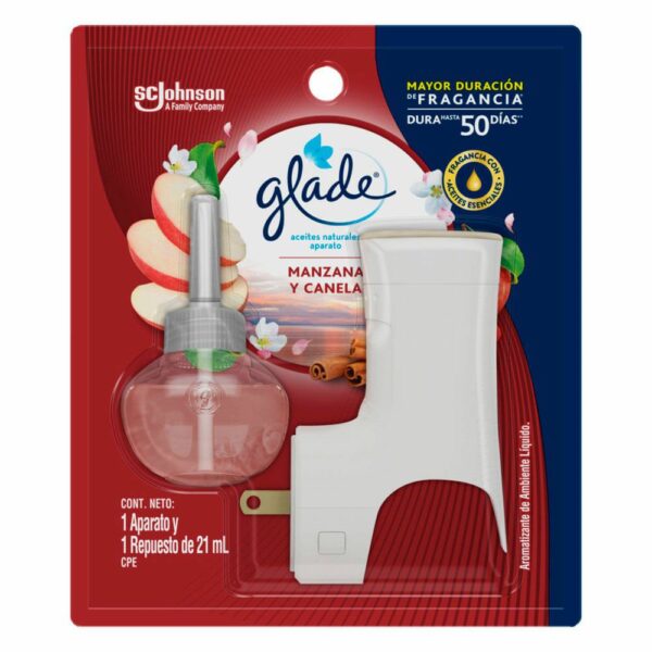 Repuesto Ambientador Glade Manzana y Canela Electrico 3und x21ml