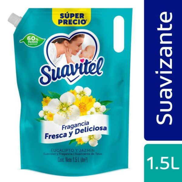 Suavizante Suavitel Fragancia Eucalipto y Jazmin DoyPack x1500ml