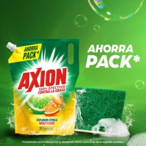 Lavaloza AXION Líquido Explosión Citrica DoyPack x1.5L