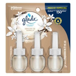 Repuesto Ambientador Glade Abrazos de Vainilla Electrico 3und x21ml