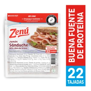 Jamón Zenú Sanduche 22 Tajadas x450g