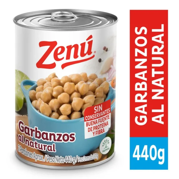 Garbanzos Al Natural Zenú 2 Porciones x440g