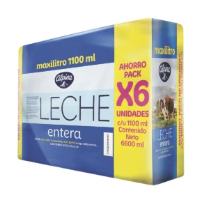 Six Pack Leche Alpina Entera 6 und ×1100ml c/u