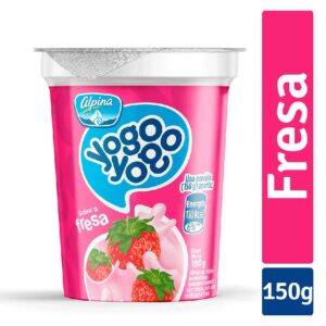 Yogurt Alpina YogoYogo Sabor Fresa Vasito x150g