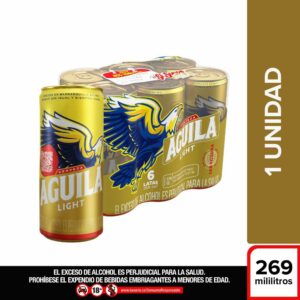 Cerveza Aguila Ligth Lata 269ml x 6 Unds