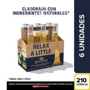 Cerveza Coronita Botella 210ml x 6 Unds