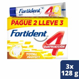 Crema Dental Fortident Cuatriaccion Total Protect 3und x85gr