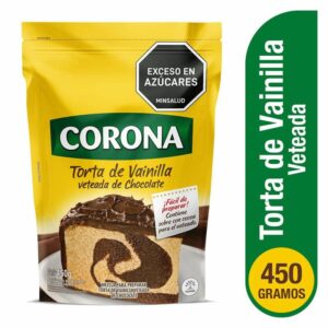 Torta de Vainilla Veteado de Chocolate Corona x450gr