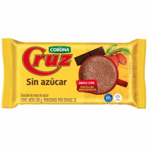 Chocolate Corona Cruz Sin Azúcar x200g