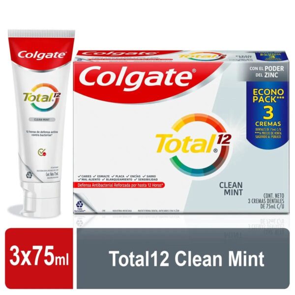 Crema Dental Colgate Total Original Mint 3und x75ml