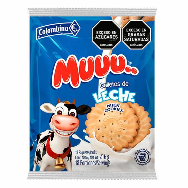 Galletas Colombina Muuu de Leche 18 Paq x216g