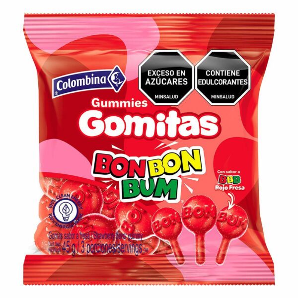 Gomitas Bon Bon Bum Rojo Fresa x45gr