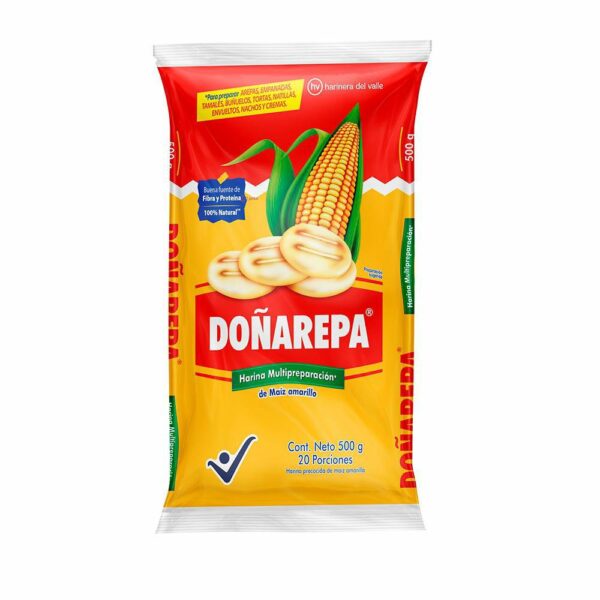 Harina Doñarepa Maíz Amarillo x500g