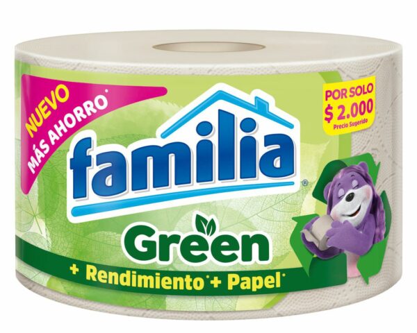 Unidad Rollo Papel Higiénico Familia Green (3 Hojas)