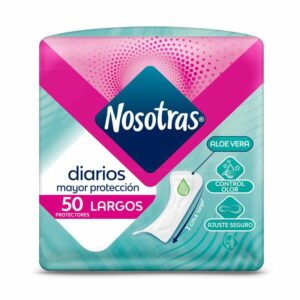 Protectores Diarios Nosotras Largos x50und mayor protección