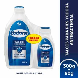 Talcos Yodora Antibacterial x300gr + 90gr Gratis