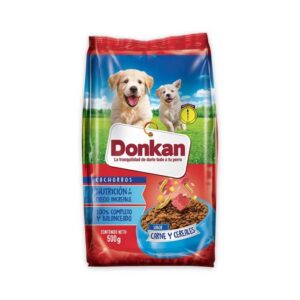 Alimento Para Perro Donkan Cachorros Sabor Carne y Cereales x500g