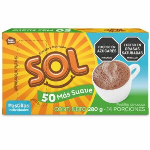 Chocolate Sol 50% Mas Suave x 280g