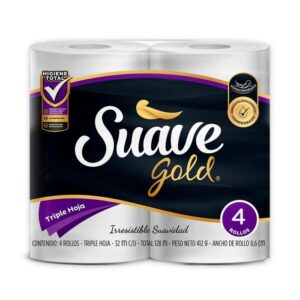 Papel Higiénico Suave Gold x4 Rollos (3 Hojas)